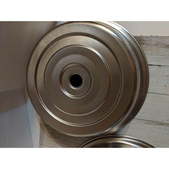 Set of 2 Vollrath 62300 Stainless Steel Plate Cover For 9" Plates 9 1/2" Dia - Picture 2 of 7